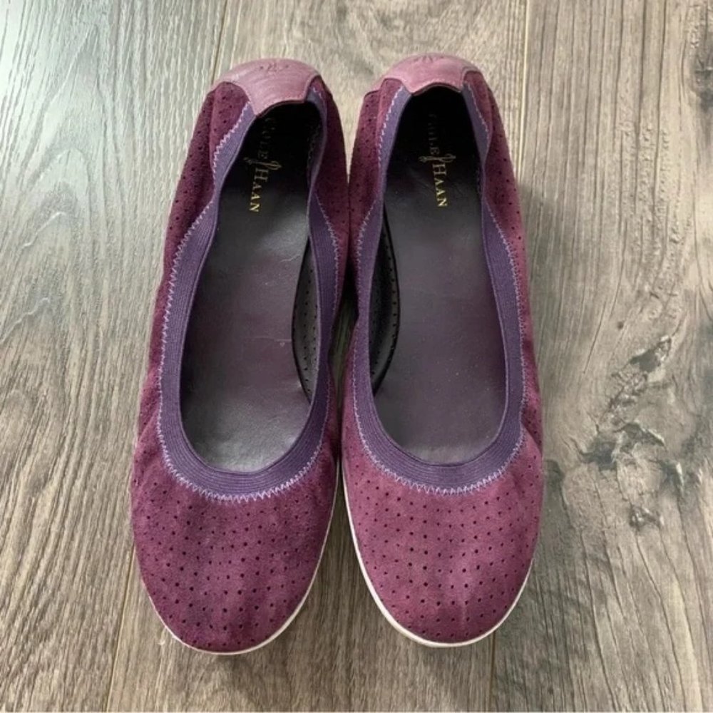 Cole Haan Purple slip on flats shoes size 9.5, more likely a 9.0